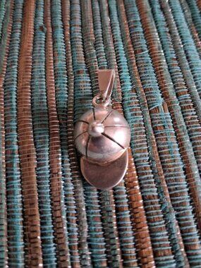 Vintage 3D .925 Sterling Silver Baseball Cap Pendant Charm